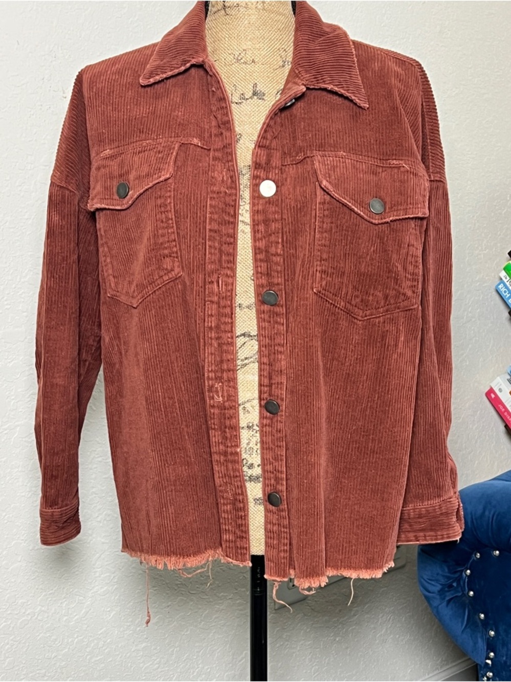 bohme Rust Corduroy Shacket Jacket - Women's